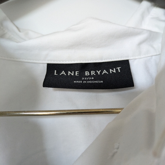 Lane Bryant Oversized Striped Button-Down Shirt (22/24) - Picture 2 of 4